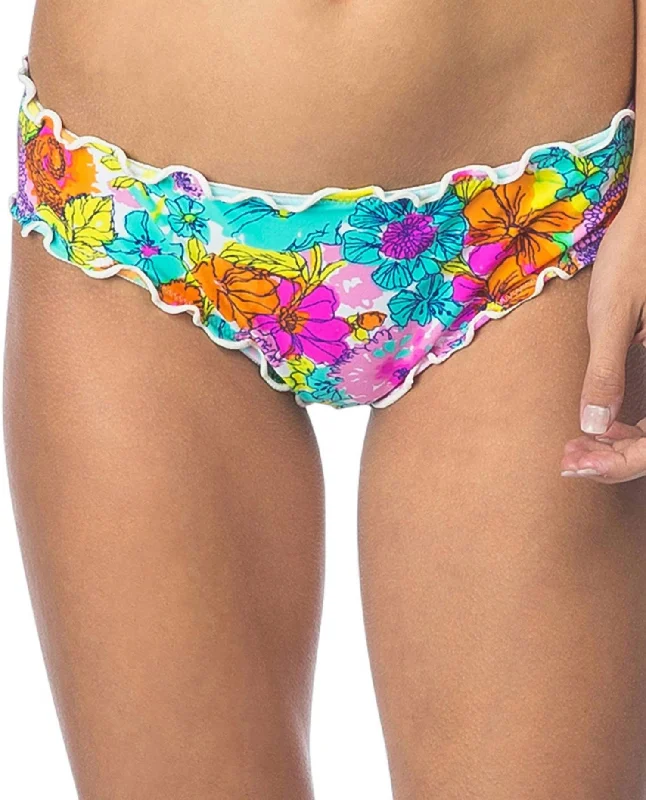 Ruffle Hipster Bikini Bottom In Fleur To Love