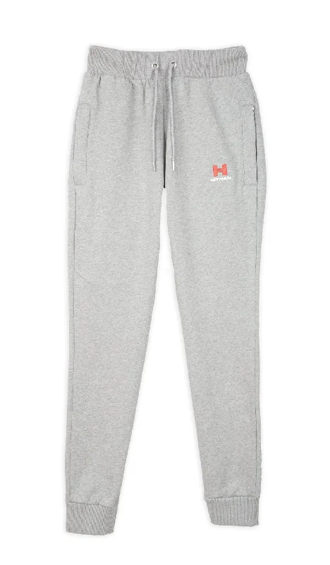 GREY - JOGGERS - RED AND WHITE LOGO