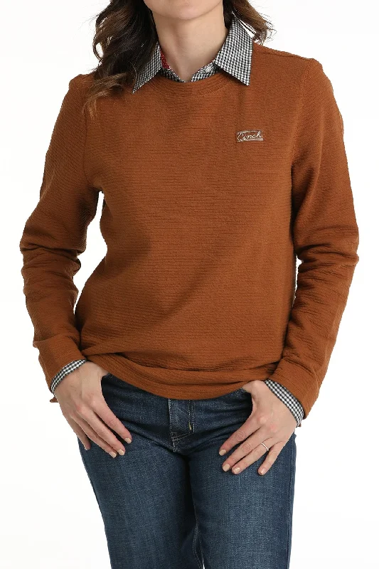 Women's Textured Sweatshirt - Copper - (MAK9205001)