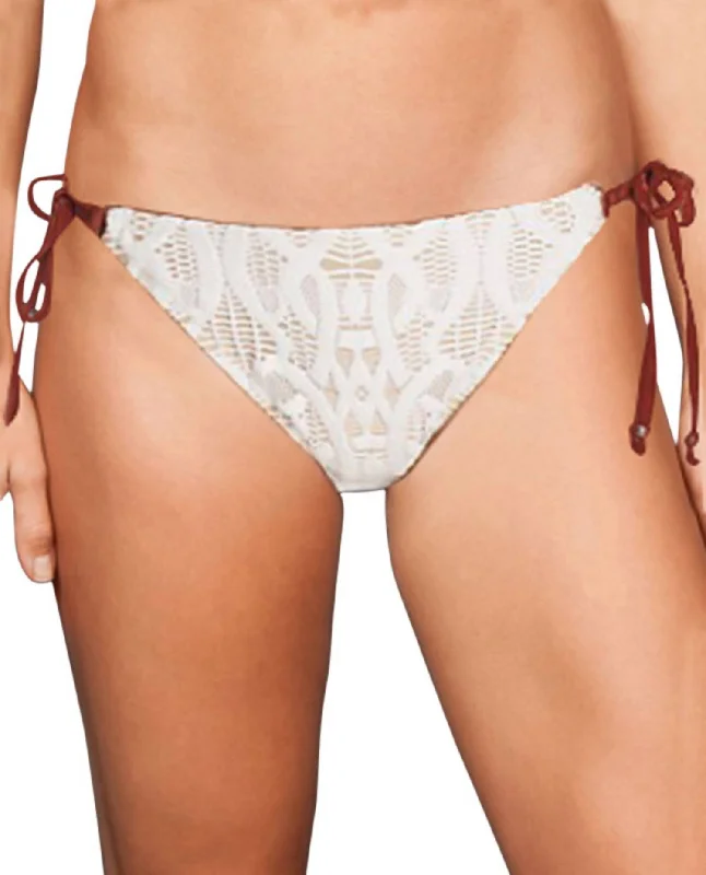 Crochet Tie Side Bikini Bottom In Coachella Valley