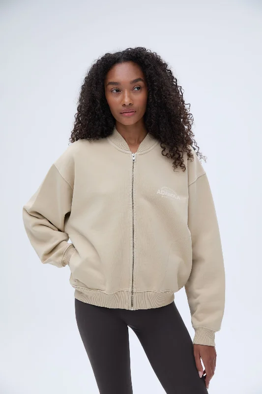 Classics Distressed Full Zip Sweatshirt - Sand