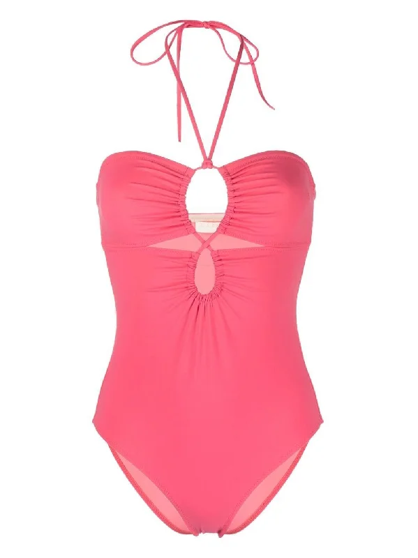 Ulla Johnson Women's Minorca Maillot One Piece Swimsuit, Honeysuckle, Pink