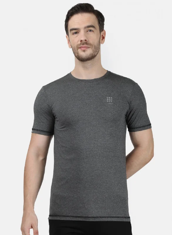 Mens Grey Plain T-Shirt