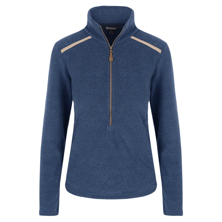 Women's Rolpa Eco Pullover Zip - Rathee Blue