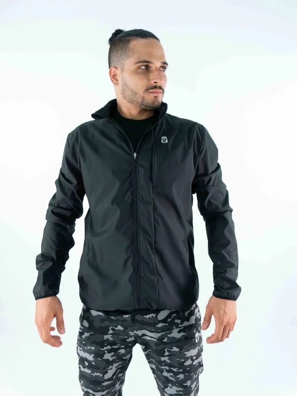 Men's Windbreaker Jacket- Black