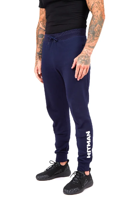 NAVY- JOGGERS WHITE LOGO