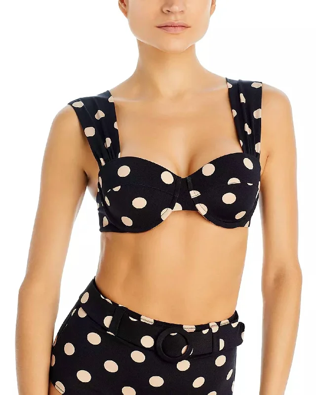 Audrey Bikini Top In Polka Dot