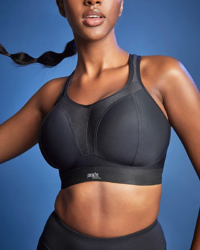 Panache Wire Free Sport Bra - 7341B - Black