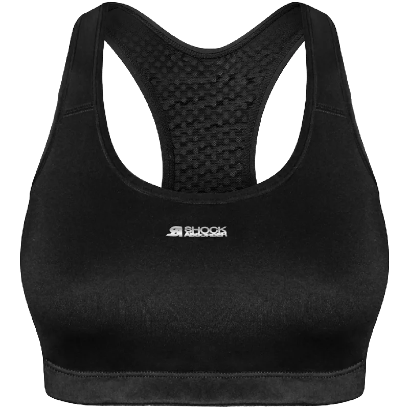 Shock Absorber Active Crop Top Womens Sports Bra - Black