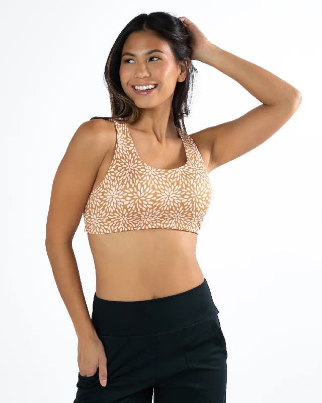 Strappy Sports Bra - Honeycomb Starburst