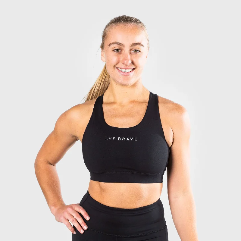 THE BRAVE - WOMEN'S SCULPT SPORTS BRA - BLACK