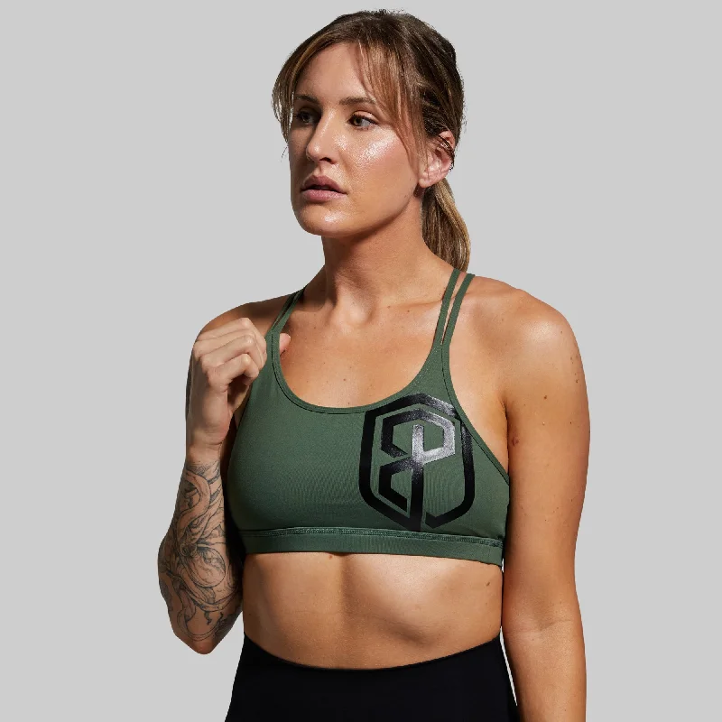 Warrior Sports Bra (Brand Strength-Forest Green)