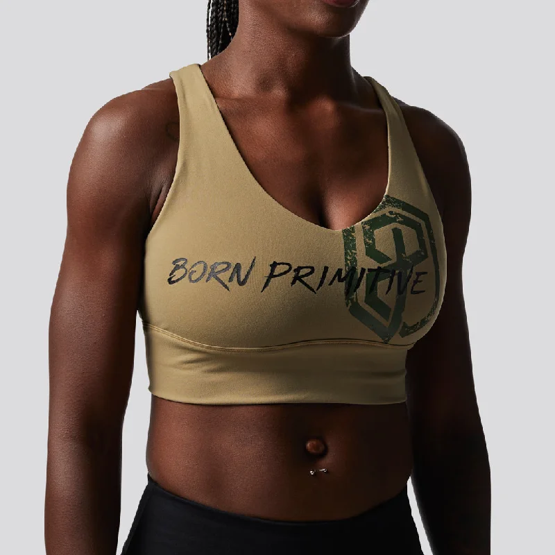 X-Factor Sports Bra (Brand Strength-Olive)