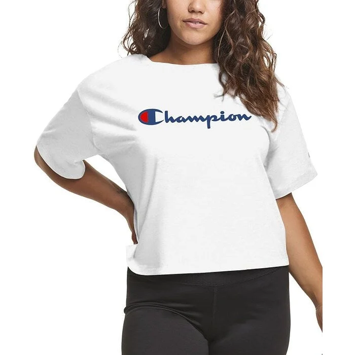 Champion Women's Logo T-Shirt White Size 1X