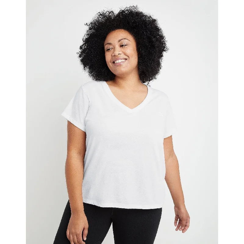 Champion Women's Powerblend T-Shirt White Size XX-Large - XXL