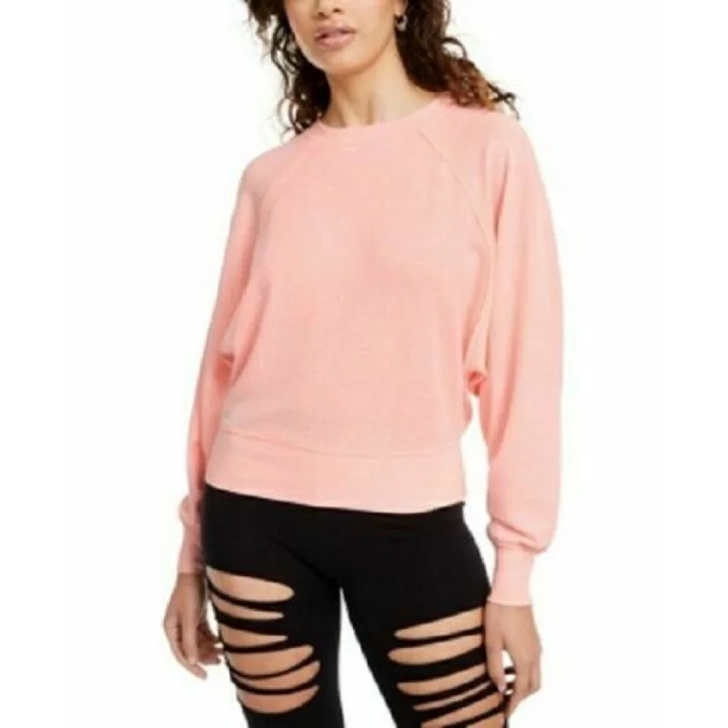 Crave Fame Juniors' Dolman-Sleeved Sweatshirt Med Pink Size Large