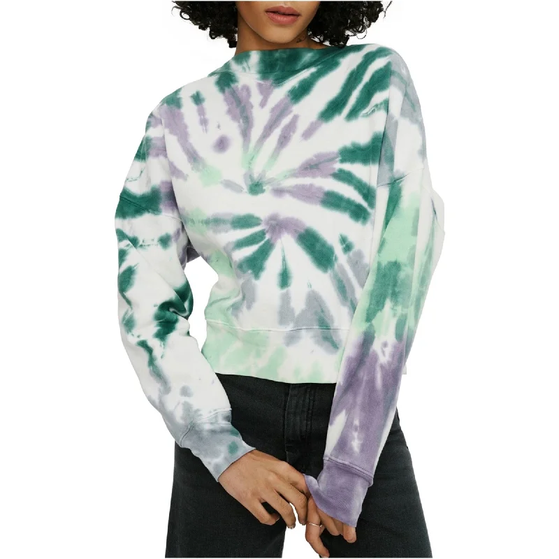 Elevenparis Womens Cropped Tie Dye Sweatshirt