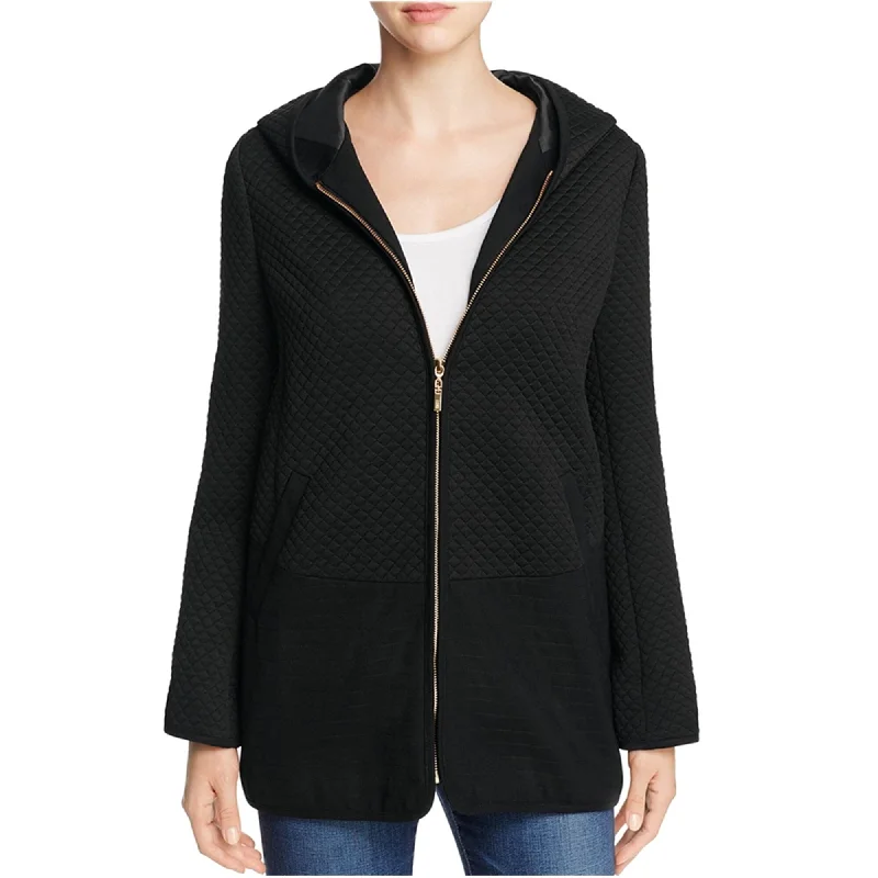 Finity Womens Quilted Sparkle Hoodie Sweatshirt