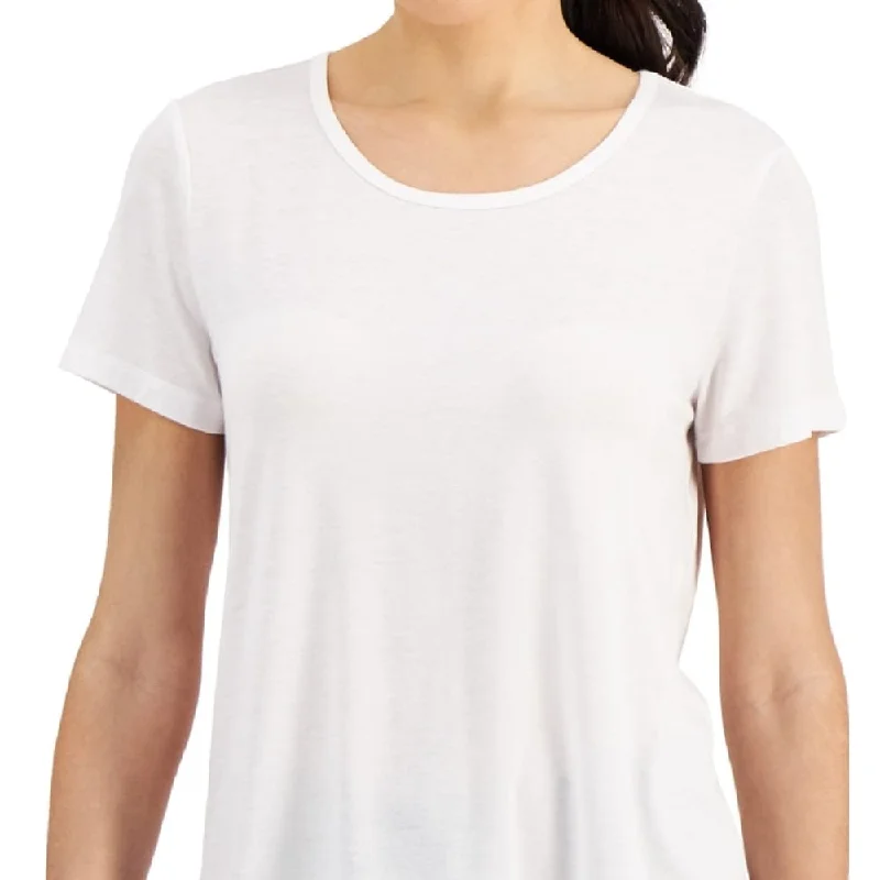 Id Ideology Women's Active Mesh Back T-Shirt White Size Small