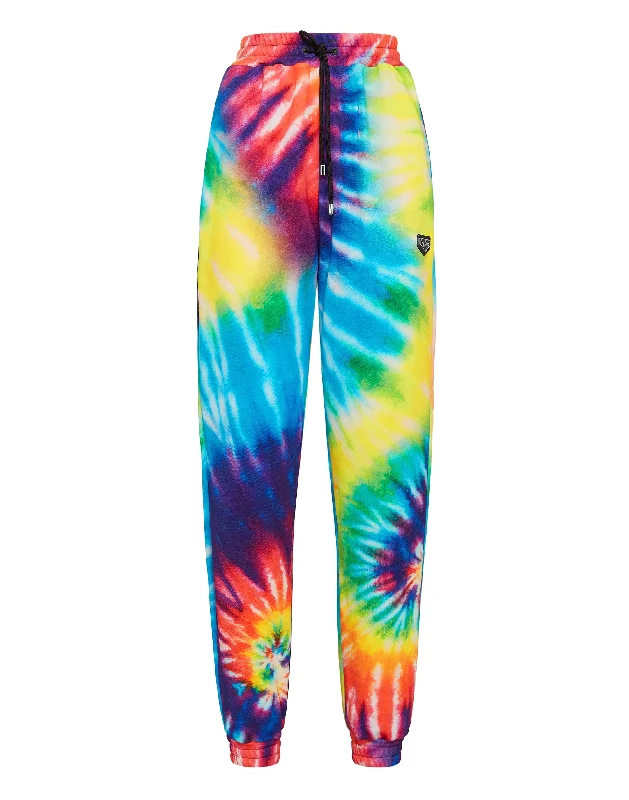 Jogging Trousers Tie Dye Crystal Chain