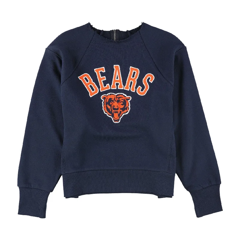 NFL Womens Chicago Bears Distressed Sweatshirt, Blue, Medium