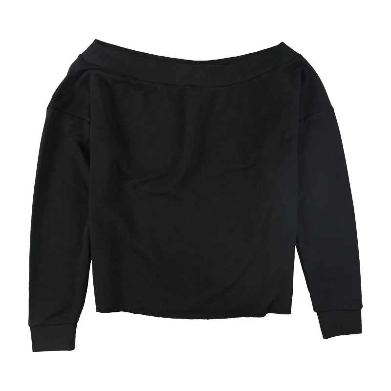 Reebok Womens Solid Sweatshirt, Black, X-Small