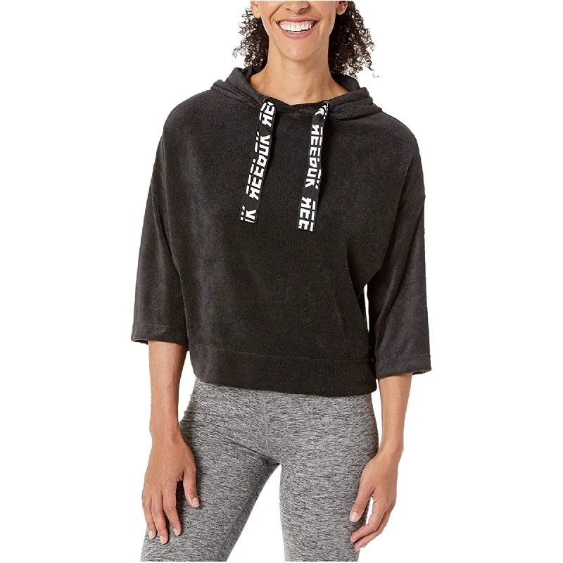 Reebok Womens Workout Ready MYT Hoodie Sweatshirt, Black, Large