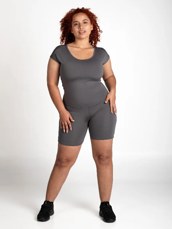 Victoria Bodysuit short-Gray